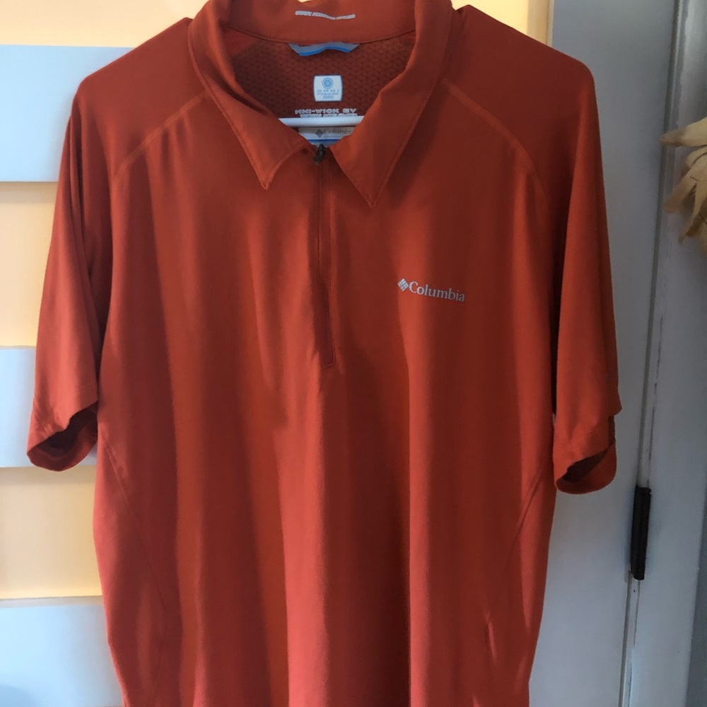 Columbia Omni Freeze Sweat Activated Cooling Soft Quarter Zip Golf Polo …